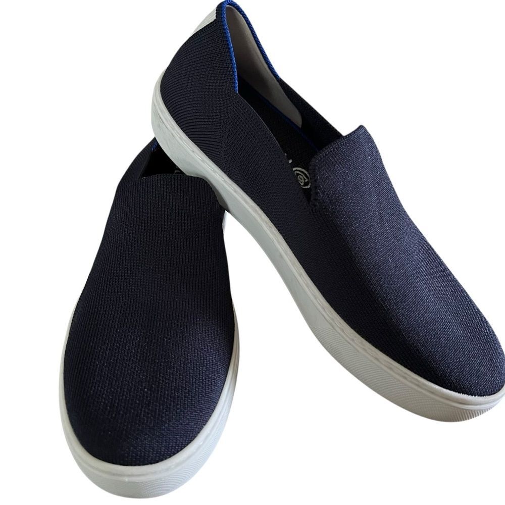 Rothy’s Original Slip On Sneaker Loafer Shoes Navy Blue US 7.5 Washable